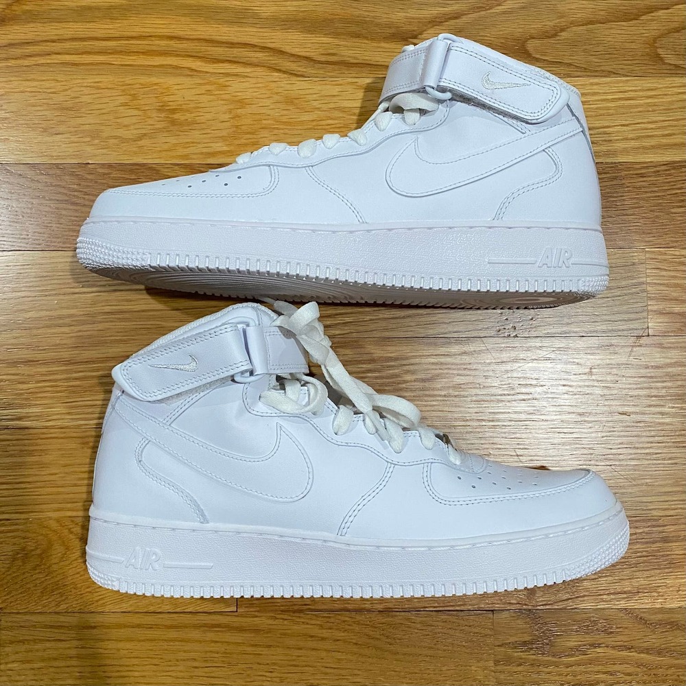 Nike Air Force 1 Mid '07 White/White Mens 11 CW2289-111 New - Picture 3 of 7